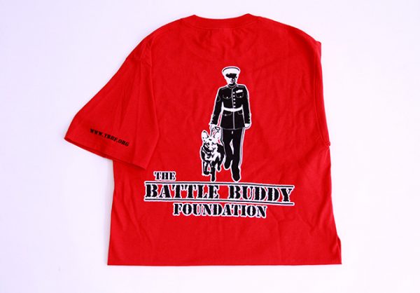 The Battle Buddy Foundation red T-shirt